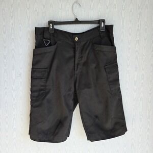 Mens Large Tactical Series Utility Cargo Shorts Black‎ Ripstop Heavy Duty